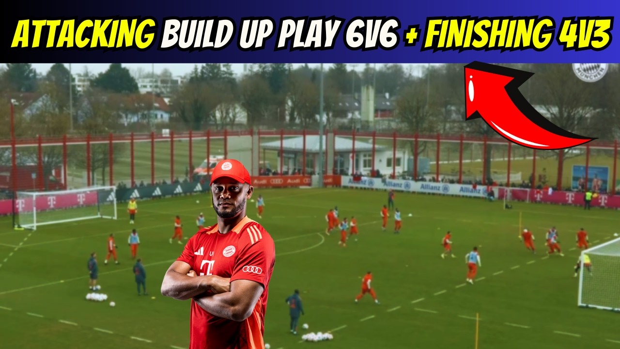 ⚽📢Attacking Build Up Play 6v6 + Finishing 4v3  FC Bayern Munich By Vincent Kompany