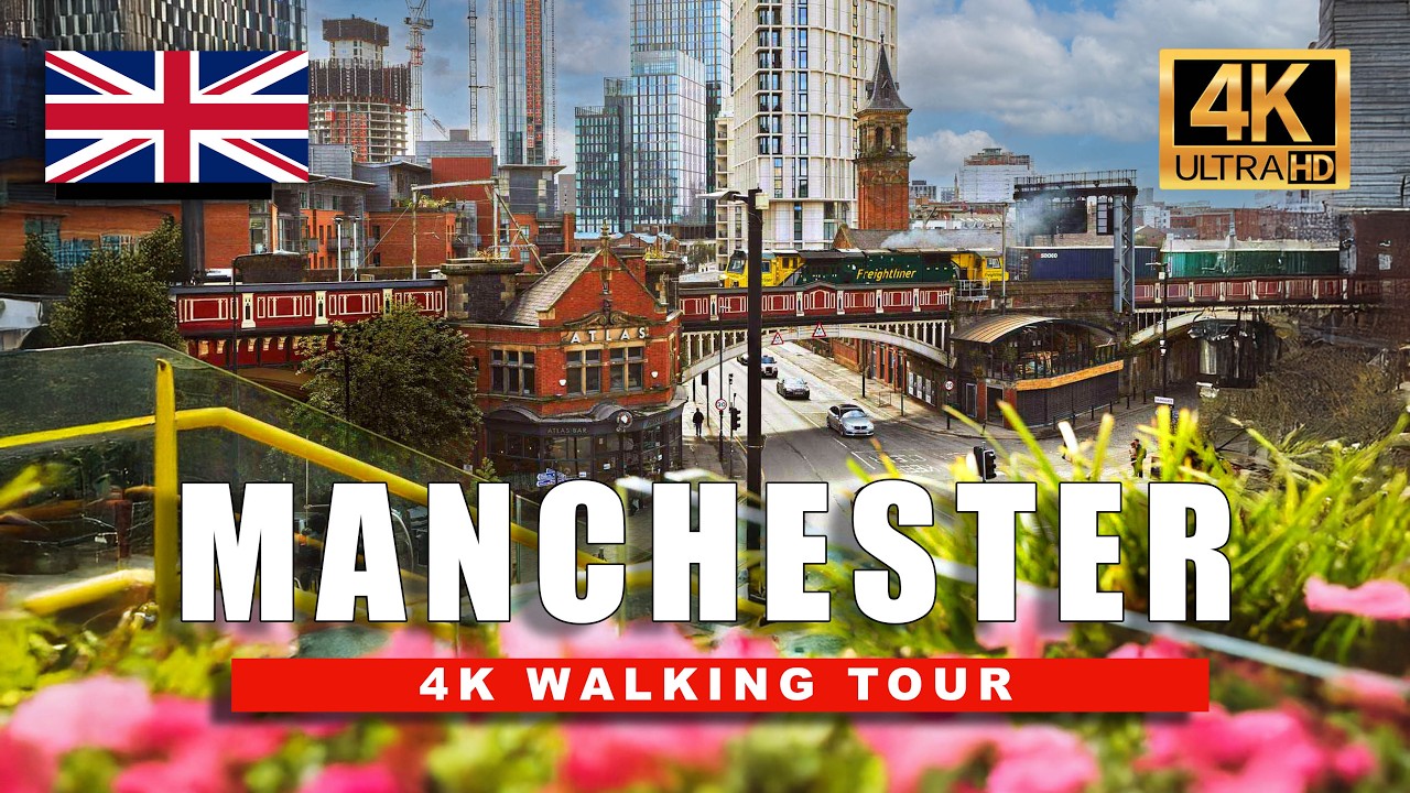 Visit Central Manchester on a Sunny Summer Day | 4K HDR Walking Tour