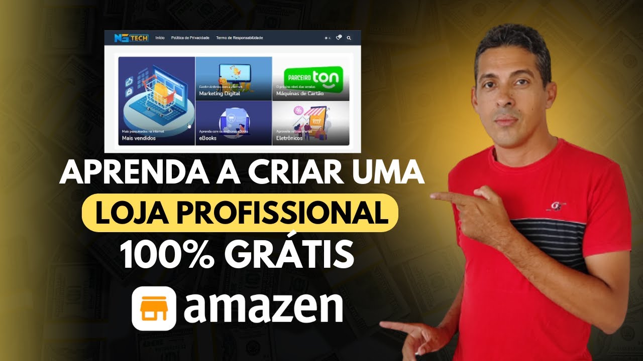 Loja grátis e profissional para vender como afiliado amazon