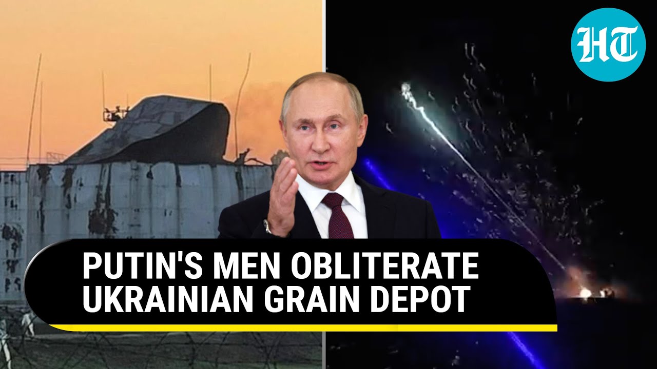 Putin's Drone Fury Hits Odesa Grain Hangar; Russia Unleashes Iranian-made Shaheds Overnight | Watch