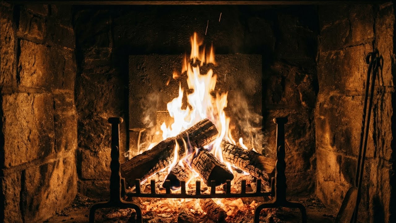 Cozy Fireplace 10hrs🔥 Crackling Fire Sounds for Sleeping & Relaxation