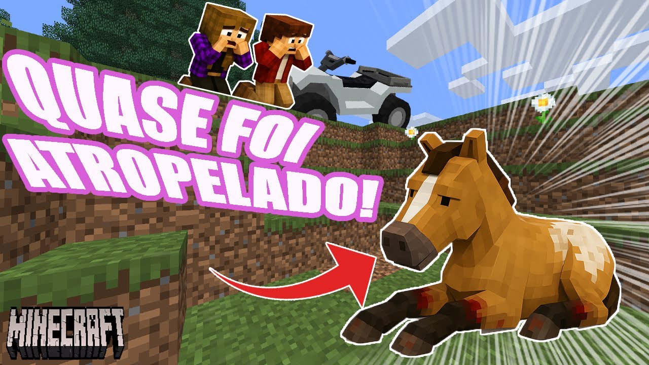 ELE QUASE ATROPELOU UM CAVALO ABANDONADO NA ESTRADA! fazenda ep 113 minecraft @tr3sberto