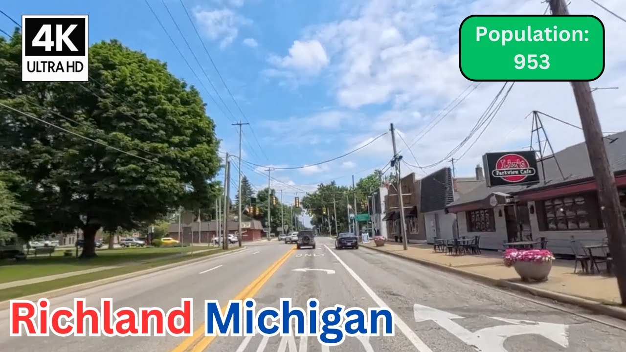 Driving Through Richland, Michigan 🚗 | Scenic Small Town Tour in 4K