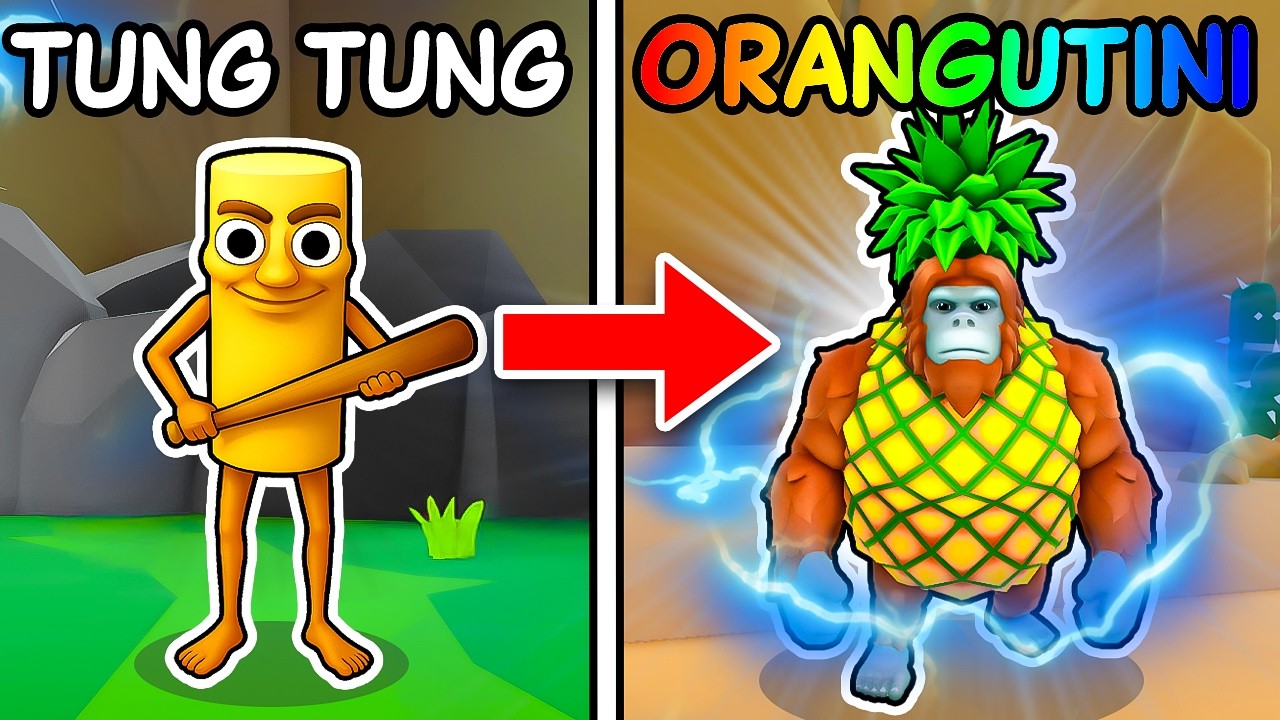 going from NOOB to MAX EVOLUTION in Brainrot Evolution Roblox...