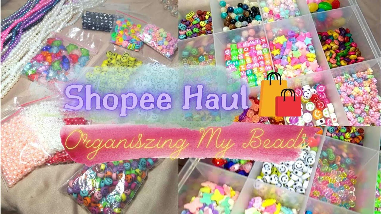 Organizing My Beads 🌈✨ASMR Shopee Haul | Manik-Manik Lucuu