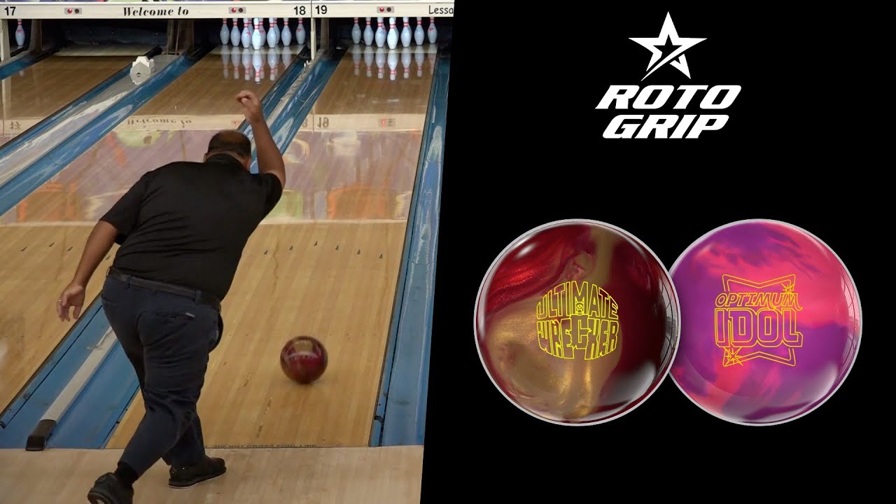 Roto Grip Ultimate Wrecker Bowling Ball vs. Optimum Idol Pearl by Tony Reynaud, BuddiesProShop.com