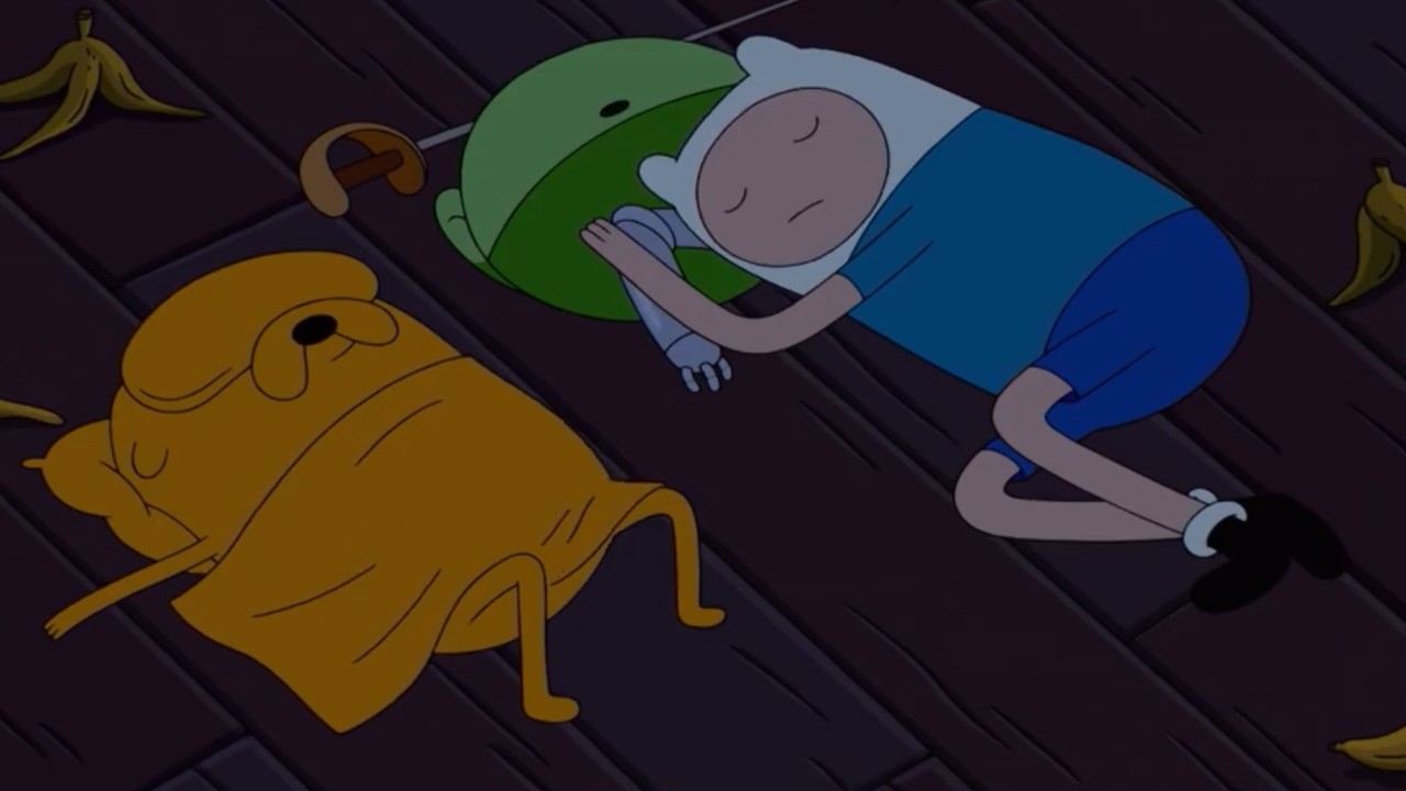 Adventure Time, session 9 episodes to sleep to (Black Screen, no white noise )