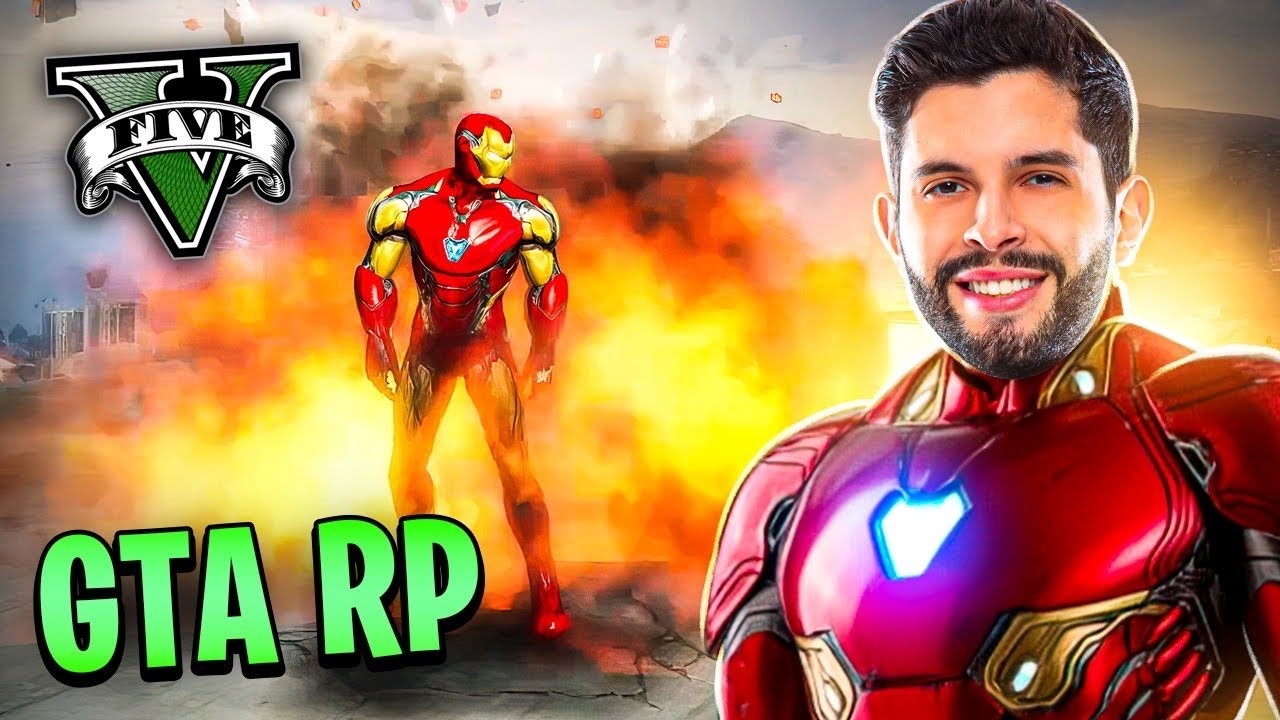 VIREI O HOMEM DE FERRO E TROLLEI GERAL NO GTA RP!!