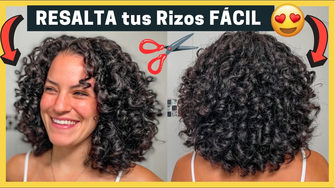 ✂️NUEVO CORTE para Cabello RIZADO Mediano-Largo en CAPAS!😍 Paso a Paso FÁCIL de seguir en CASA ✅