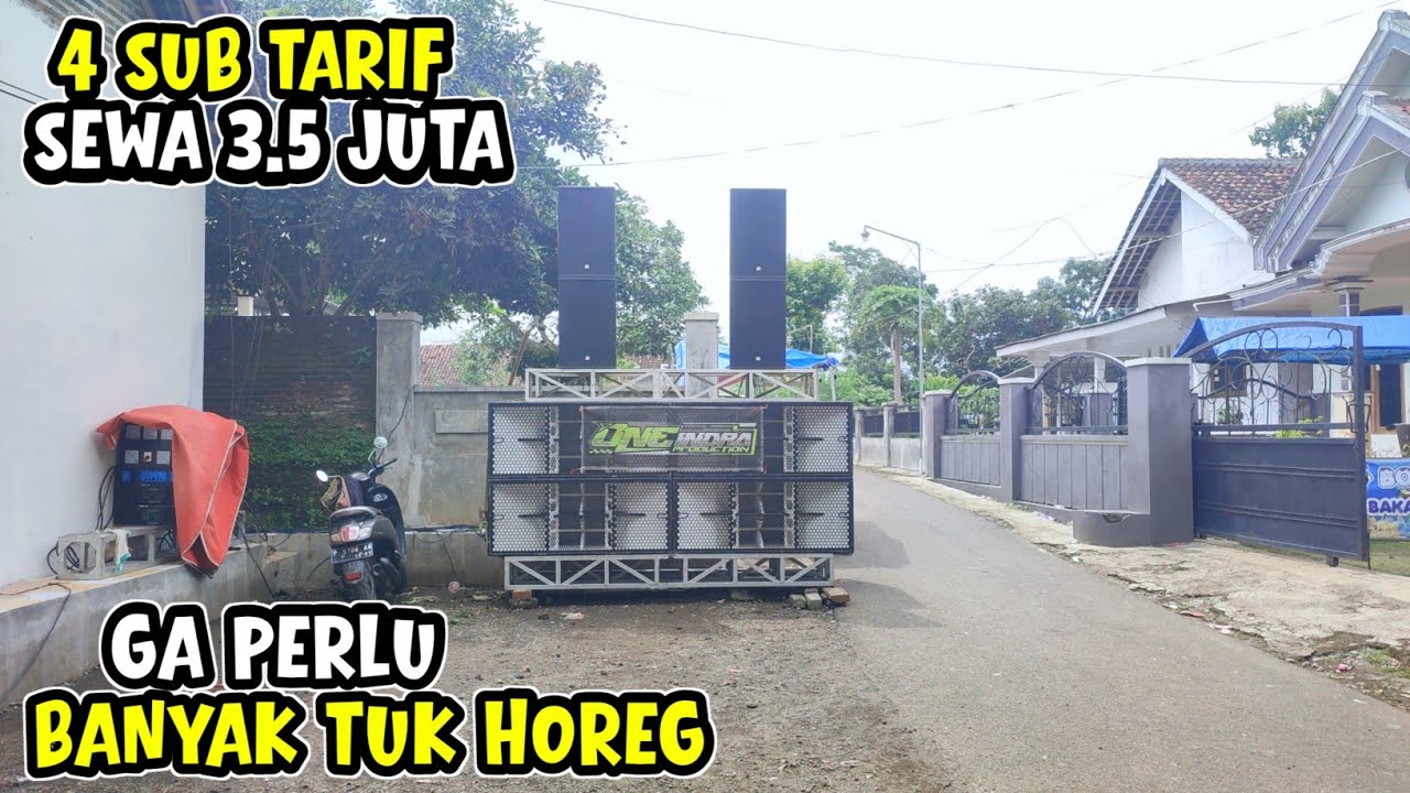 3.5 Juta 4 Sub Tarif Hajatan Sound Minimalis Horeg Spek Balap One Indra Audio 