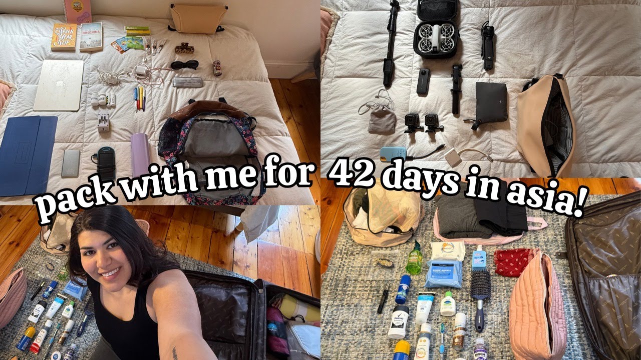 Everything I’m Packing for 42 Days and 6 Countries in Asia! ✈️