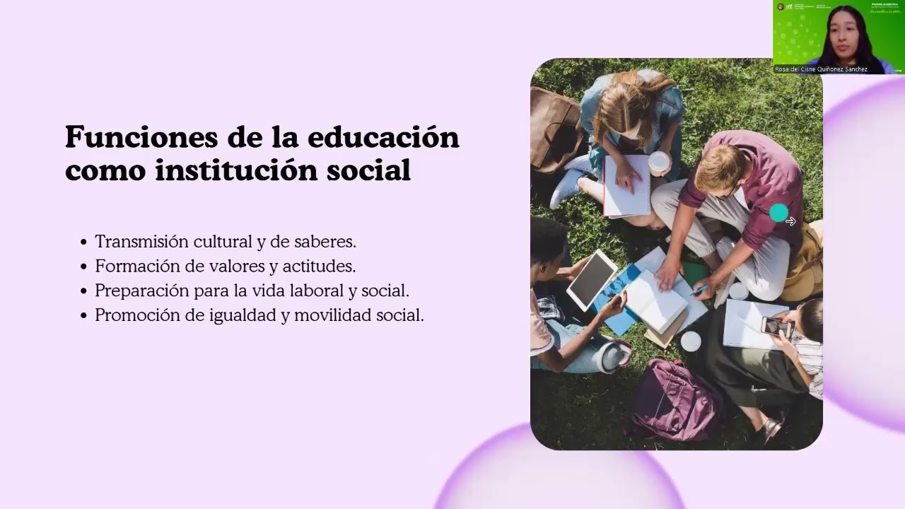 funciones de la educación como institución social