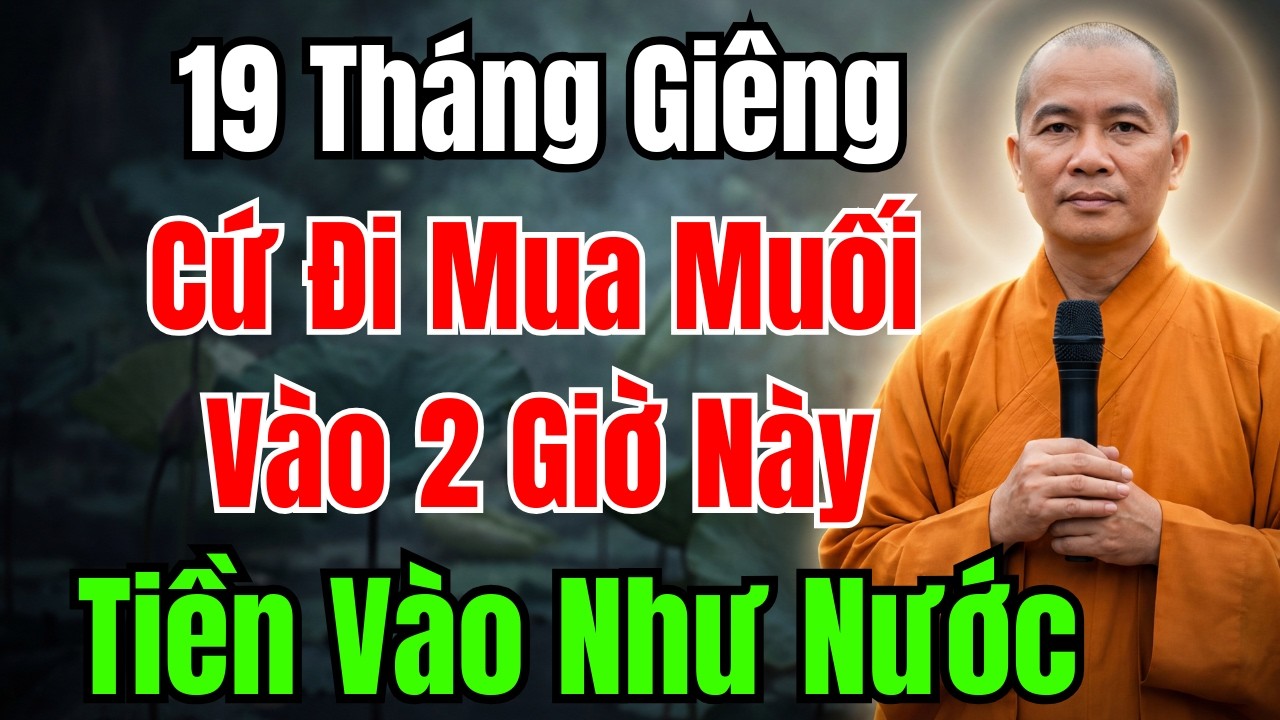 19 THÁNG GIÊNG : MUA MUỐI VÀO 2 GIỜ NÀY, GIA ĐẠO HANH THÔNG, TIỀN BẠC VÀO NHƯ NƯỚC