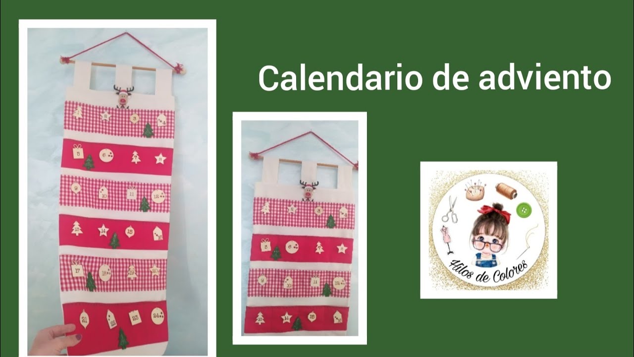 Calendario de Adviento de tela | Hilos de Colores #craft #diy #manualidades