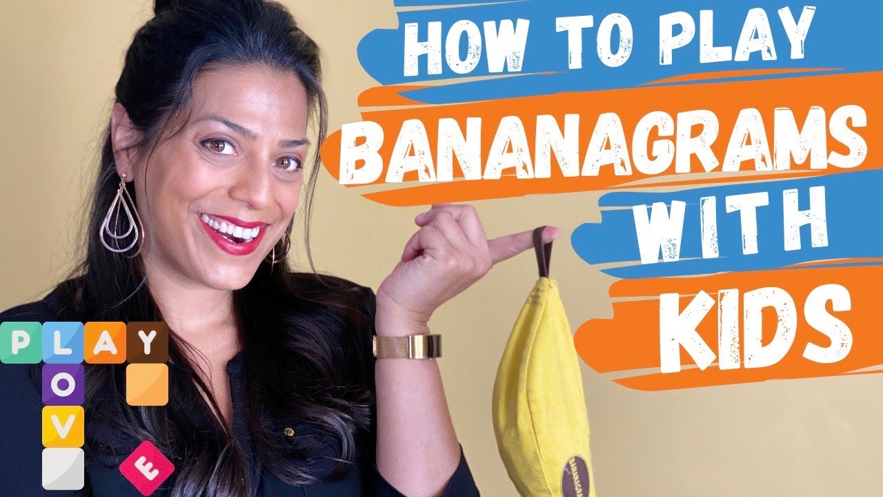 HOW TO PLAY BANANAGRAMS  / SCRABBLE  | 10 Activities to Teach Preschoolers & Up Using Alphabet Tiles