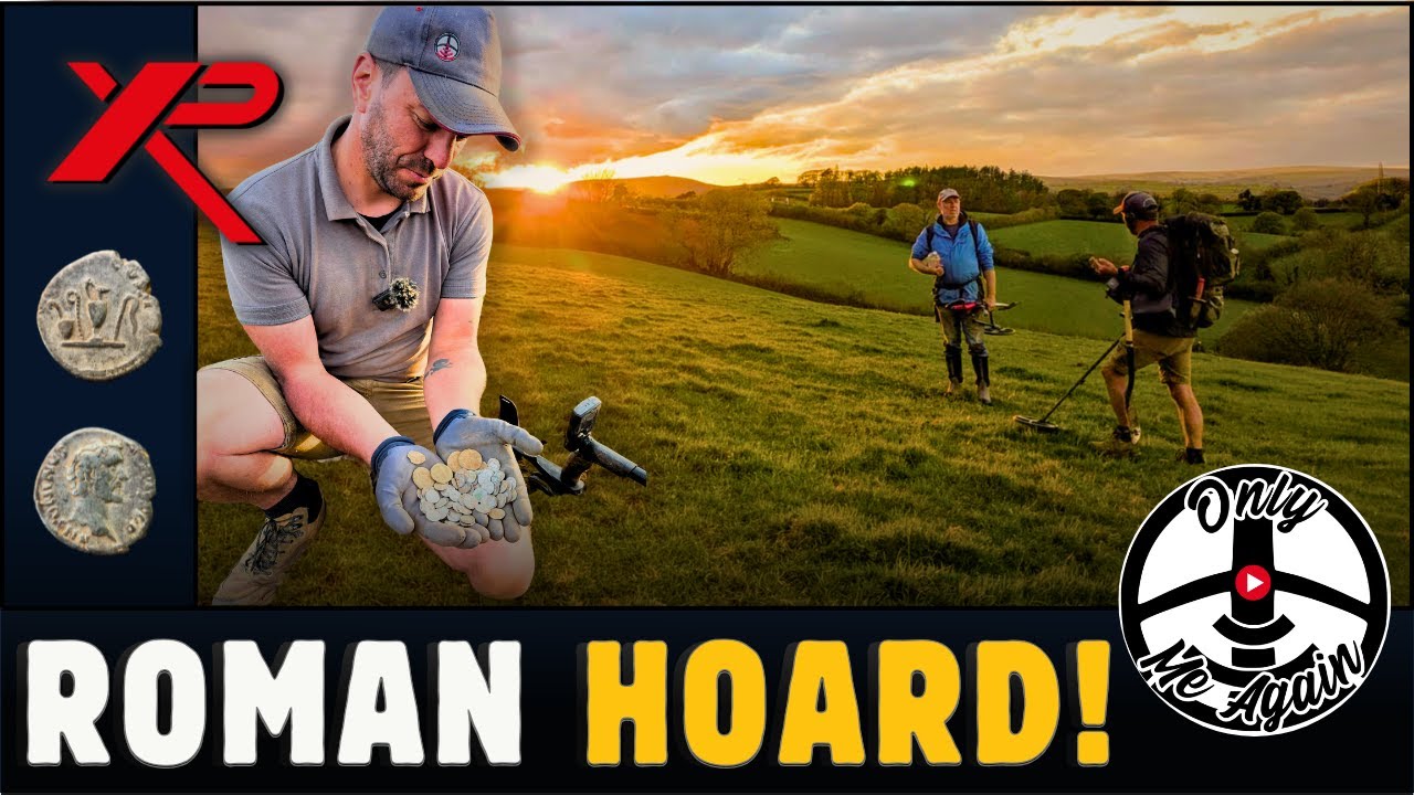 HUGE Roman Silver Coin HOARD Found Metal Detecting!!