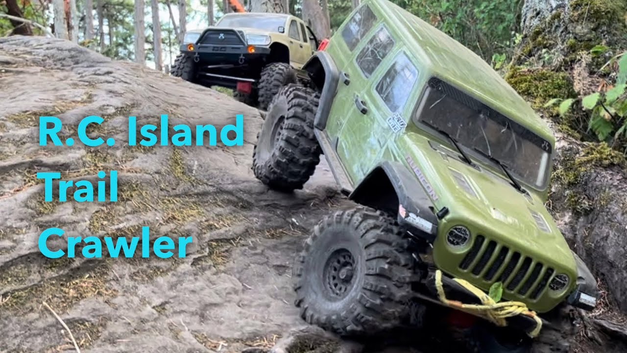 R.C. Trail Crawling. Axial Scx6 Jeep and Scx6 Honcho crawling the loop at Bigg’s Park, Video 1