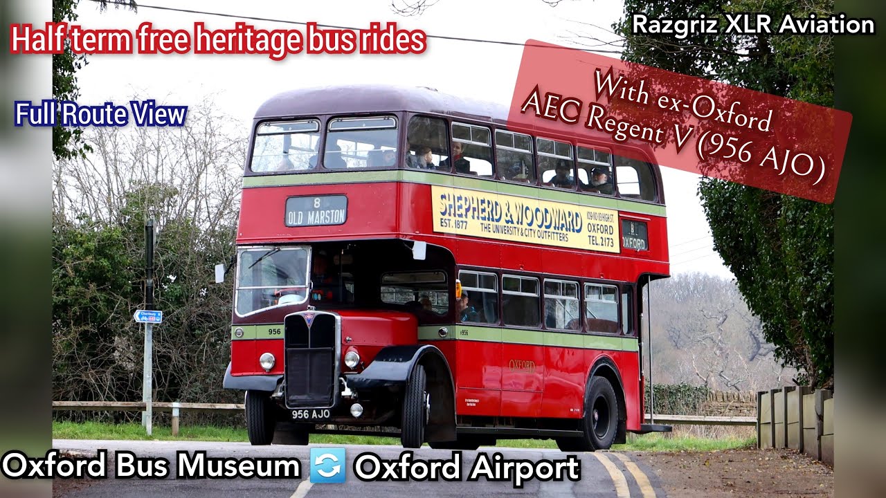 AEC Regent V at Half term free heritage bus ride via Oxford Airport.