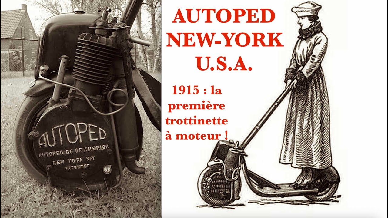 Autoped, U.S.A. : la premi&egrave;re trottinette &agrave; moteur du monde !