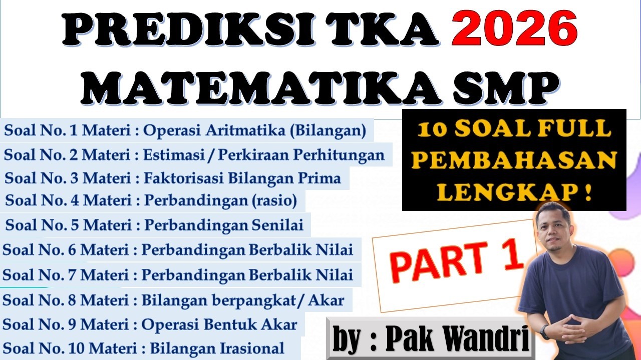 Prediksi TKA Matematika 2026 (Part 1)