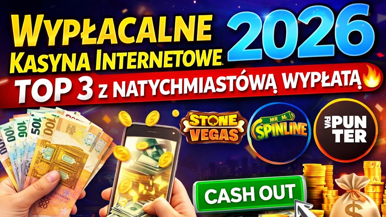 Wypłacalne Kasyna Internetowe 2026 🔥 TOP 3 z Natychmiastową Wypłatą
