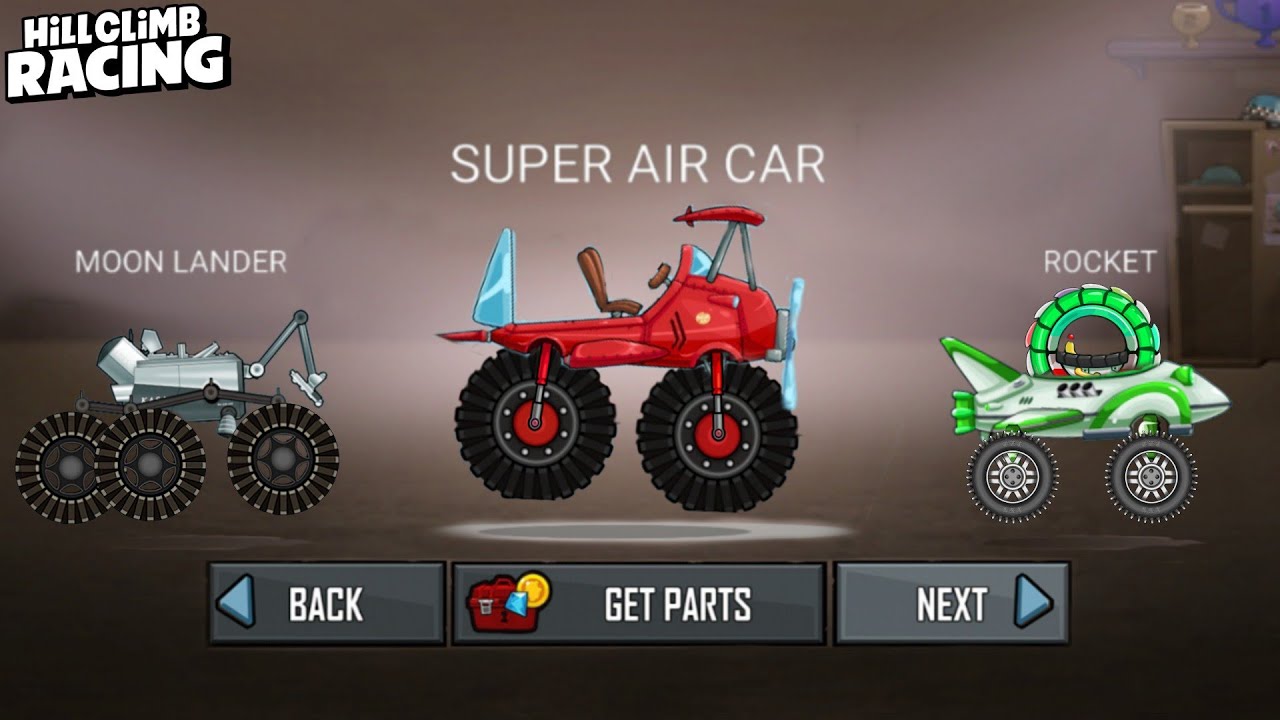 Hill Climb Racing : MOON LANDER vs AIR CAR vs ROCKET
