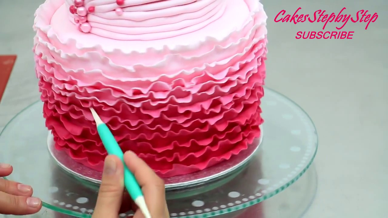 How To Make a Beautiful Ruffle Cake | Easy Cake Design Tutorial by Cakes StepbyStep