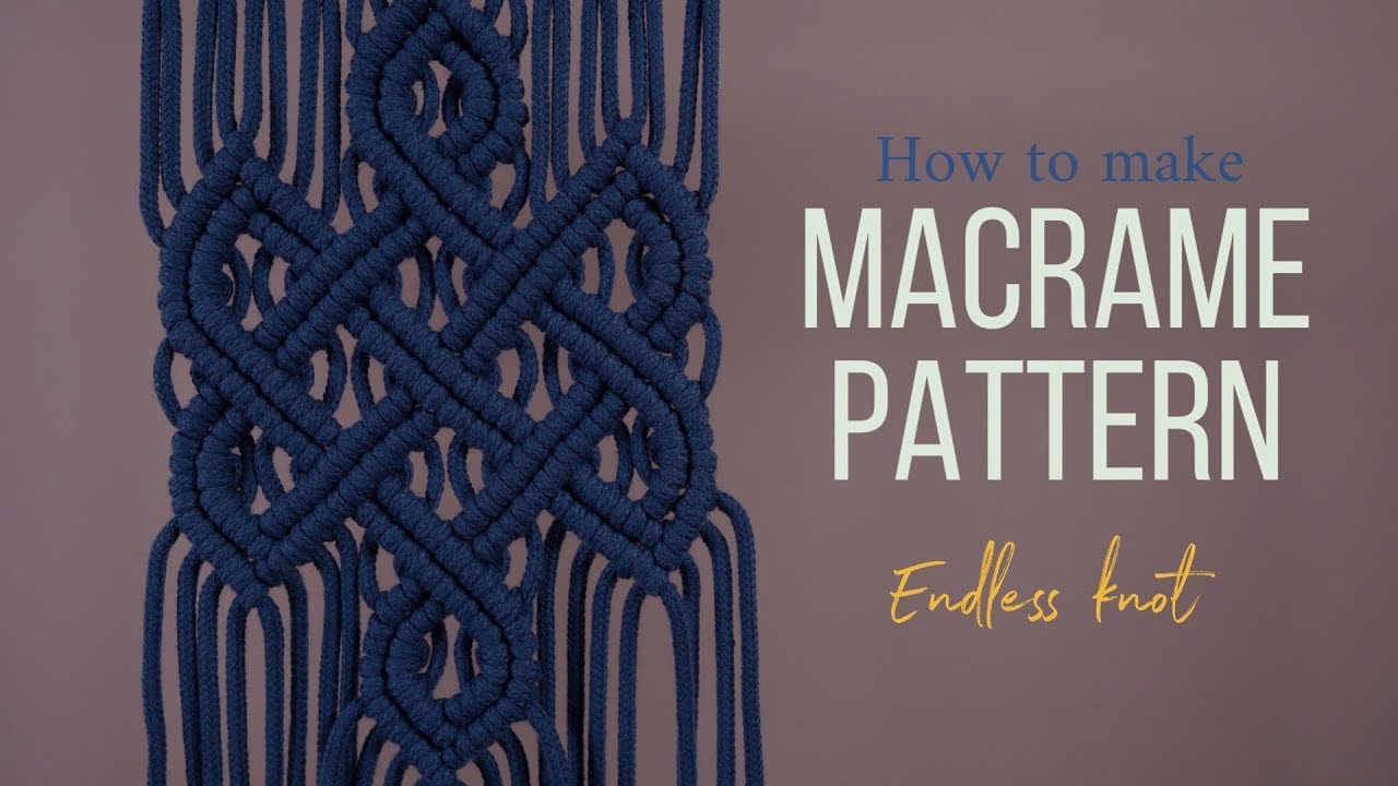 [Eng sub]How to make - Macrame pattern - endless knot
