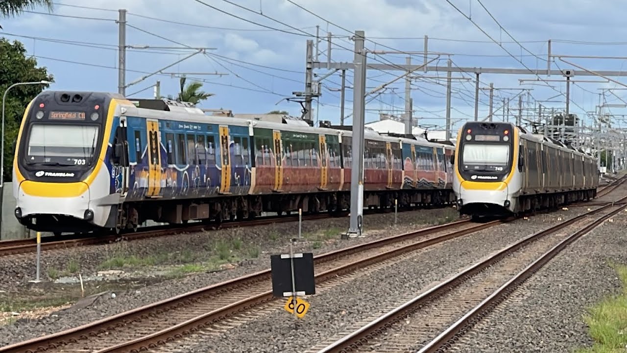 Brisbane trains with Virginia shunting moves and Boondall ETCS testing