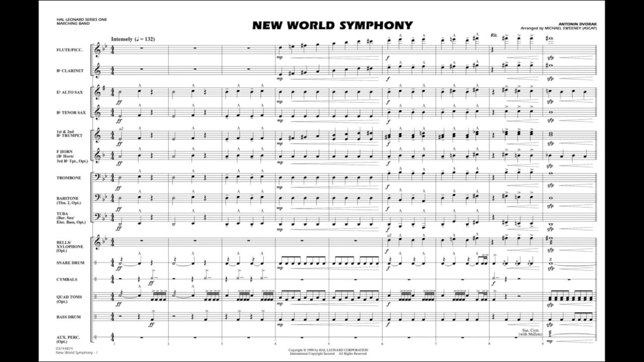 New World Symphony by Antonin Dvorak/arr. Michael Sweeney