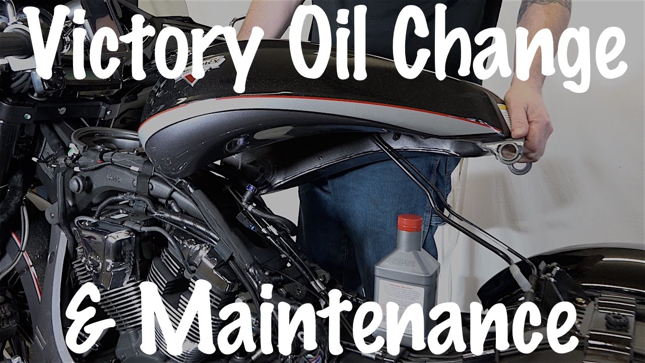 How to do routine maintenance oil change on Victory Motorcycle 106 Freedom V-Twin