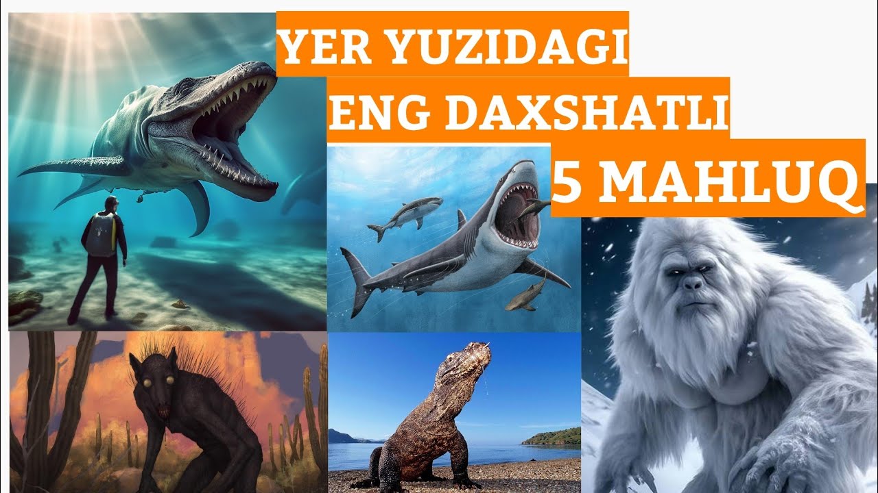 Yer yuzidagi eng daxshatli 5 mahluq | Ер юзидаги энг дахшатли 5 маҳлуқ