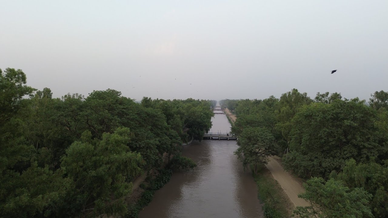 Raja jang Nahar  city qasoor B.R.B canal.drone view