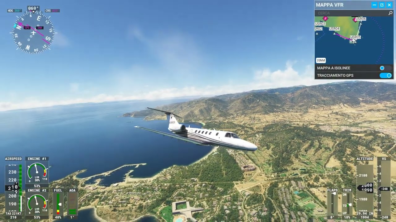 Microsoft flight simulator 2020 - Giro della Sardegna
