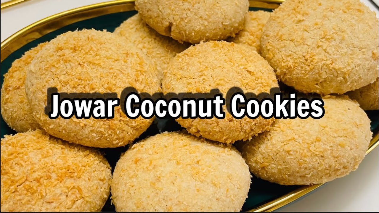 Millet Cookies | Jowar coconut cookies | Gluten free millet biscuits recipe |