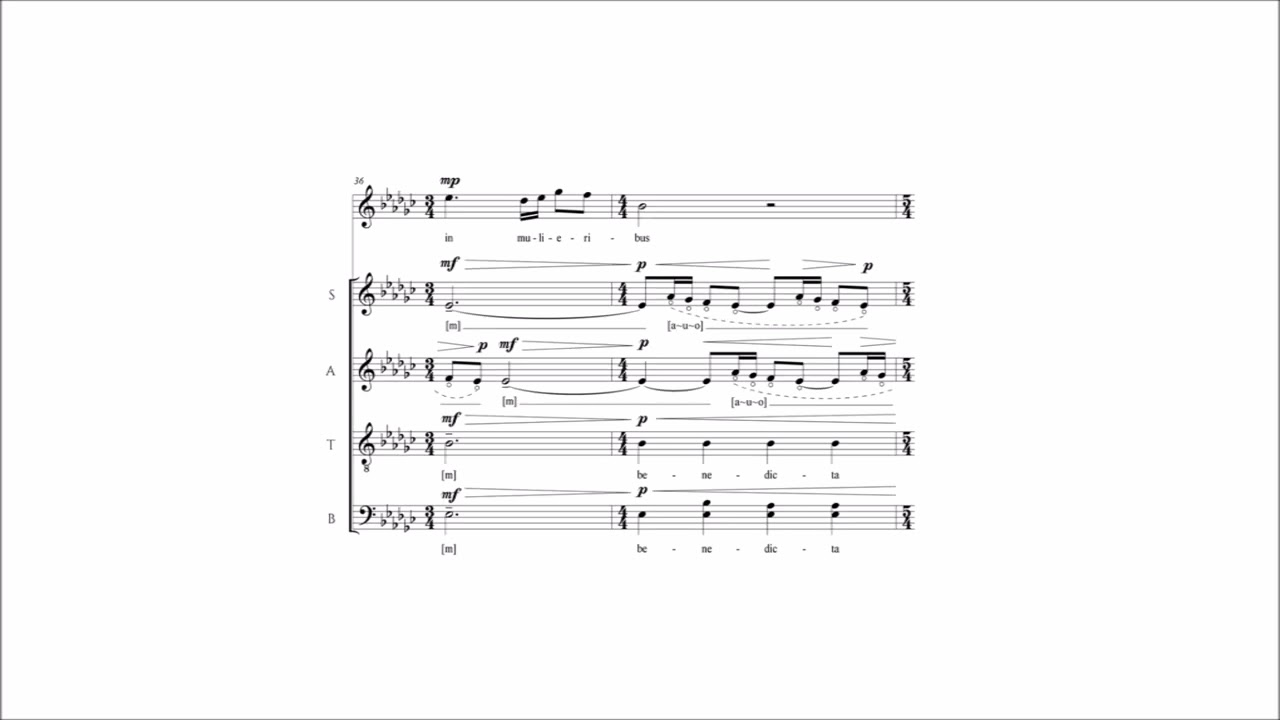 CONTEMPORARY CHORAL MUSIC - AVE MARIA by MICHAŁ ZI&Oacute;ŁKOWSKI (SCORE VIDEO)