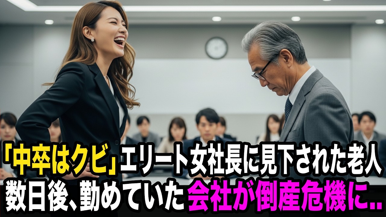 「中卒のくせに逆らうからよ」エリート女社長にクビにされた嘱託社員。その後、長年の取引が次々と白紙に…