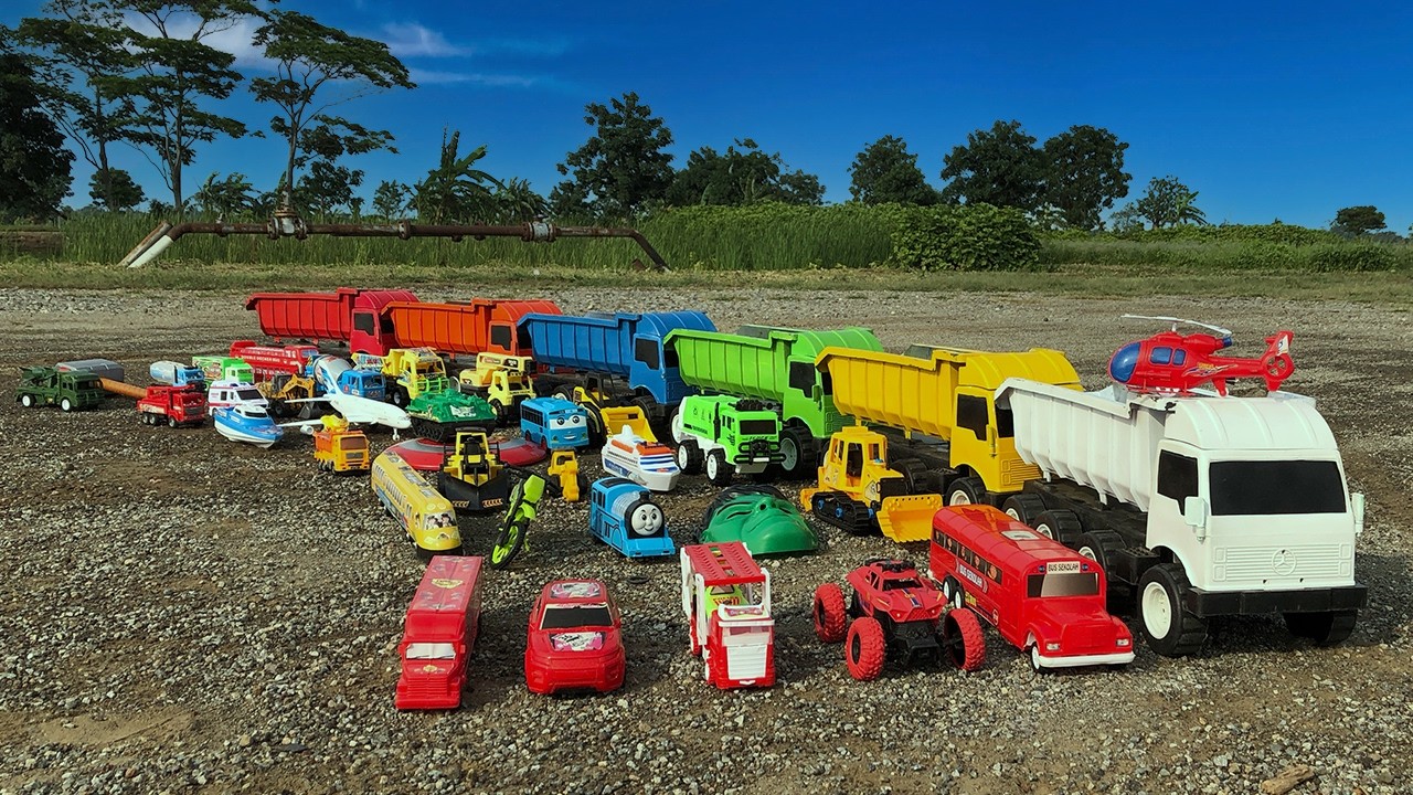 🚂WADIDAW‼️ Mobil Truk Tronton Panjang Bongkar Mainan Mobil Mobilan Truk Molen Excavator Mobil Polisi