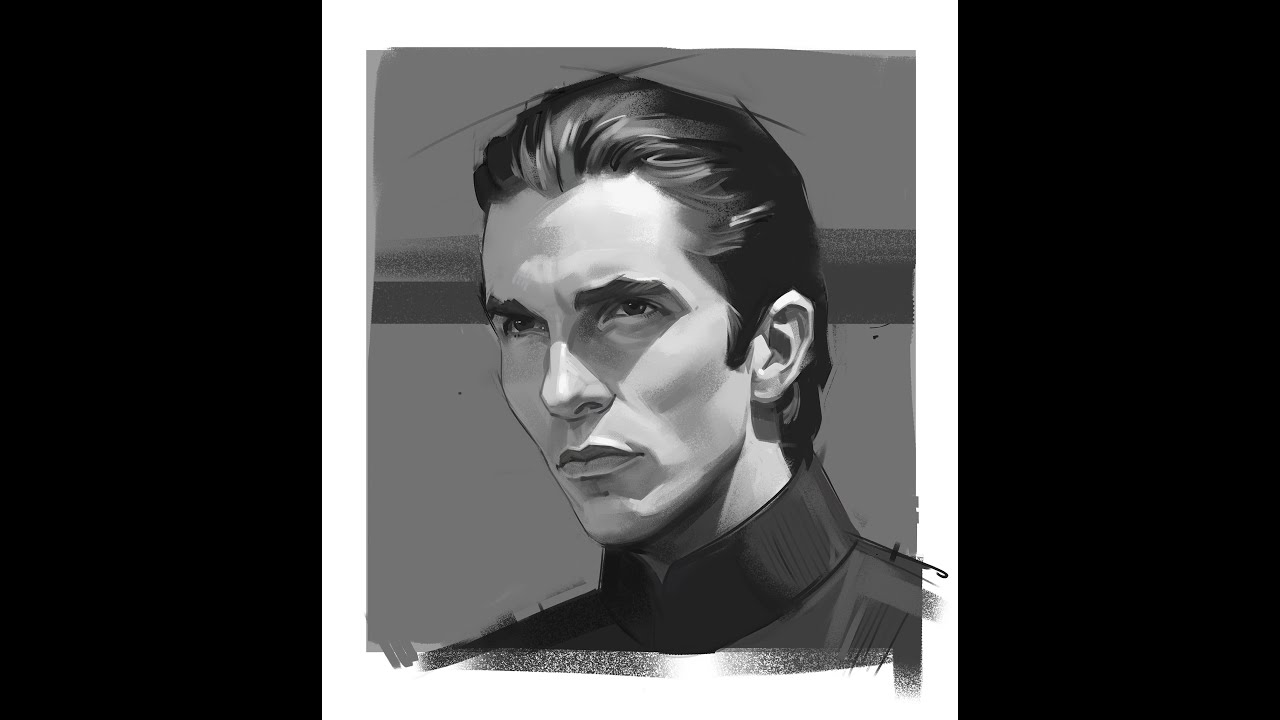 Black and White Portrait Painting!