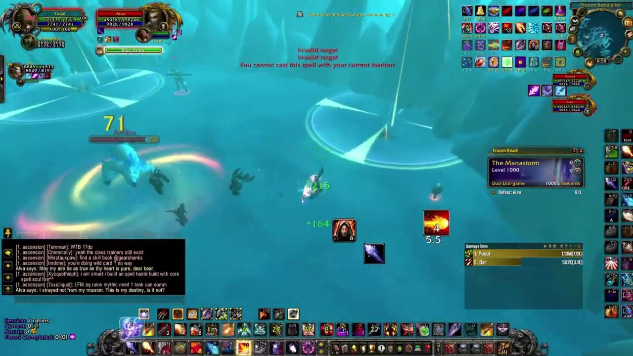 Ascension WoW Manastorm lvl 1000 defeating Alva twice in the same run in Duo as casters - Guide