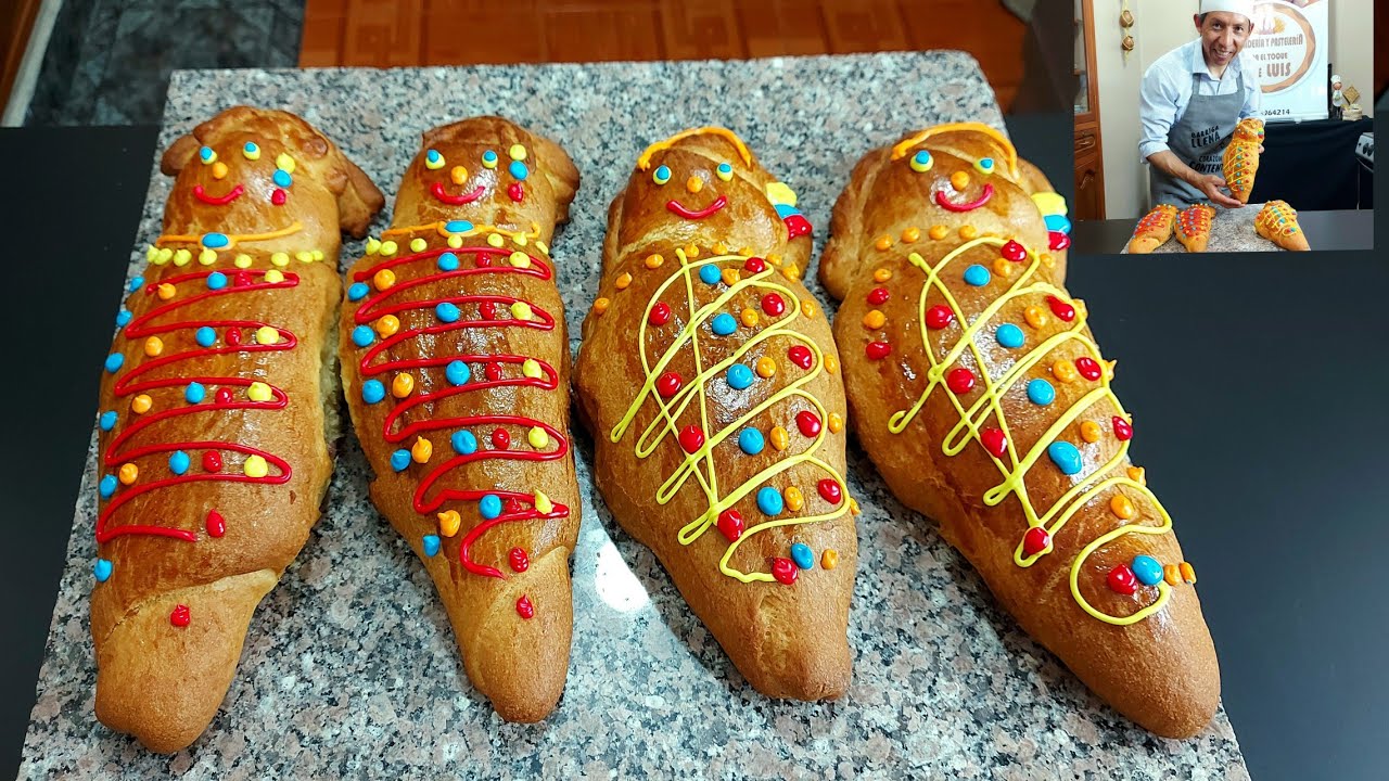 Сладкие хлебные куколки (с прикосновением Луиса) с начинкой из ананаса и ежевичного джема, Эквадор
