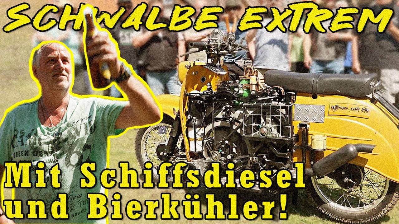 Schwalbe Extrem - Mit Schiffsdiesel und Bierkühler! 🍺 | Harzer Bikeschmiede