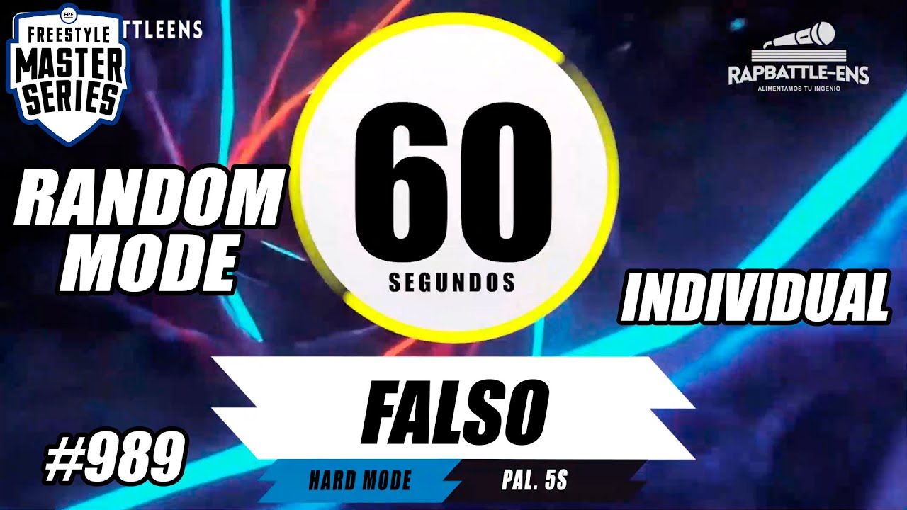 🎤 FORMATO FMS INDIVIDUAL 🔥 Base de Rap Para Improvisar | EJERCICIO FREESTYLE | RAPBATTLE-ENS #989