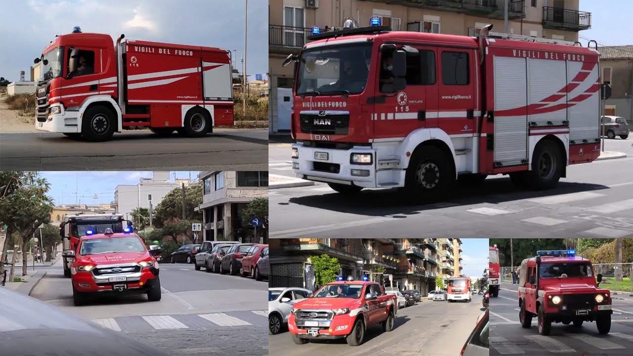 [COMPILATION] Mezzi Vigili del Fuoco in sirena / Italian Fire Brigade Responding
