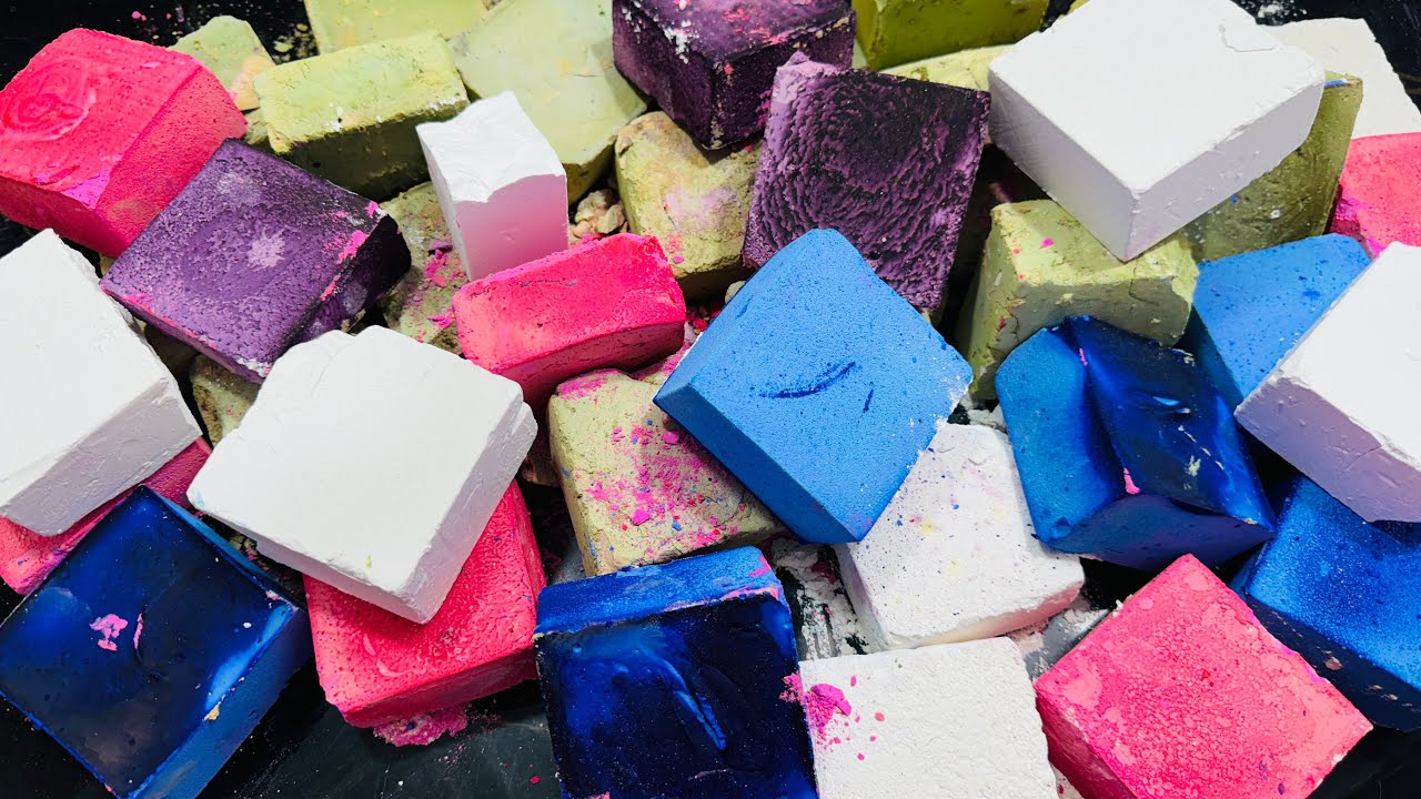 Variety Texture Dyed Chalk ASMR Crush | Oddly Satisfying ASMR