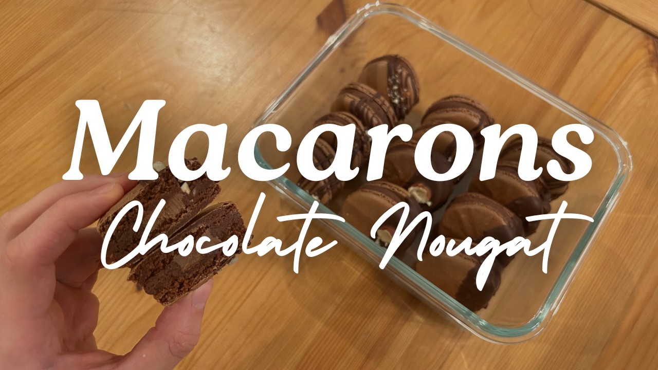 Making Macarons For The First Time - Chocolate Nougat Macarons