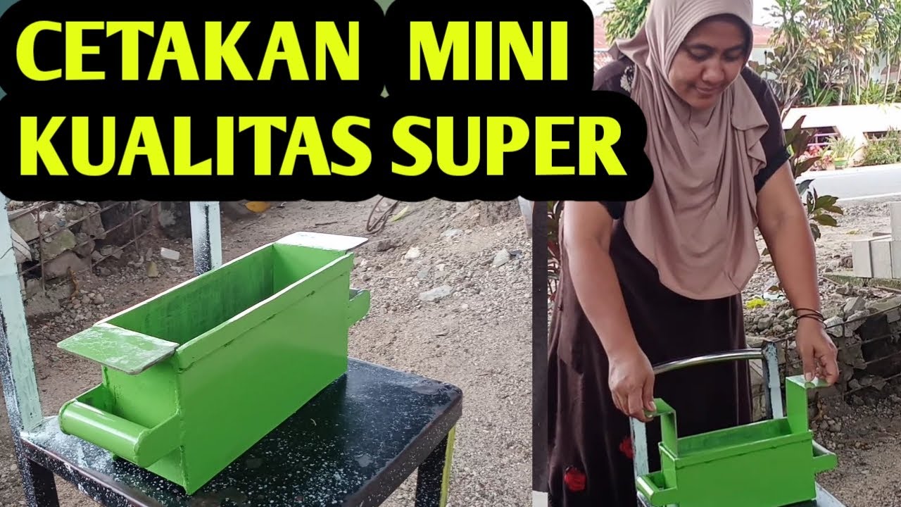 cetakan batako mini motif polos