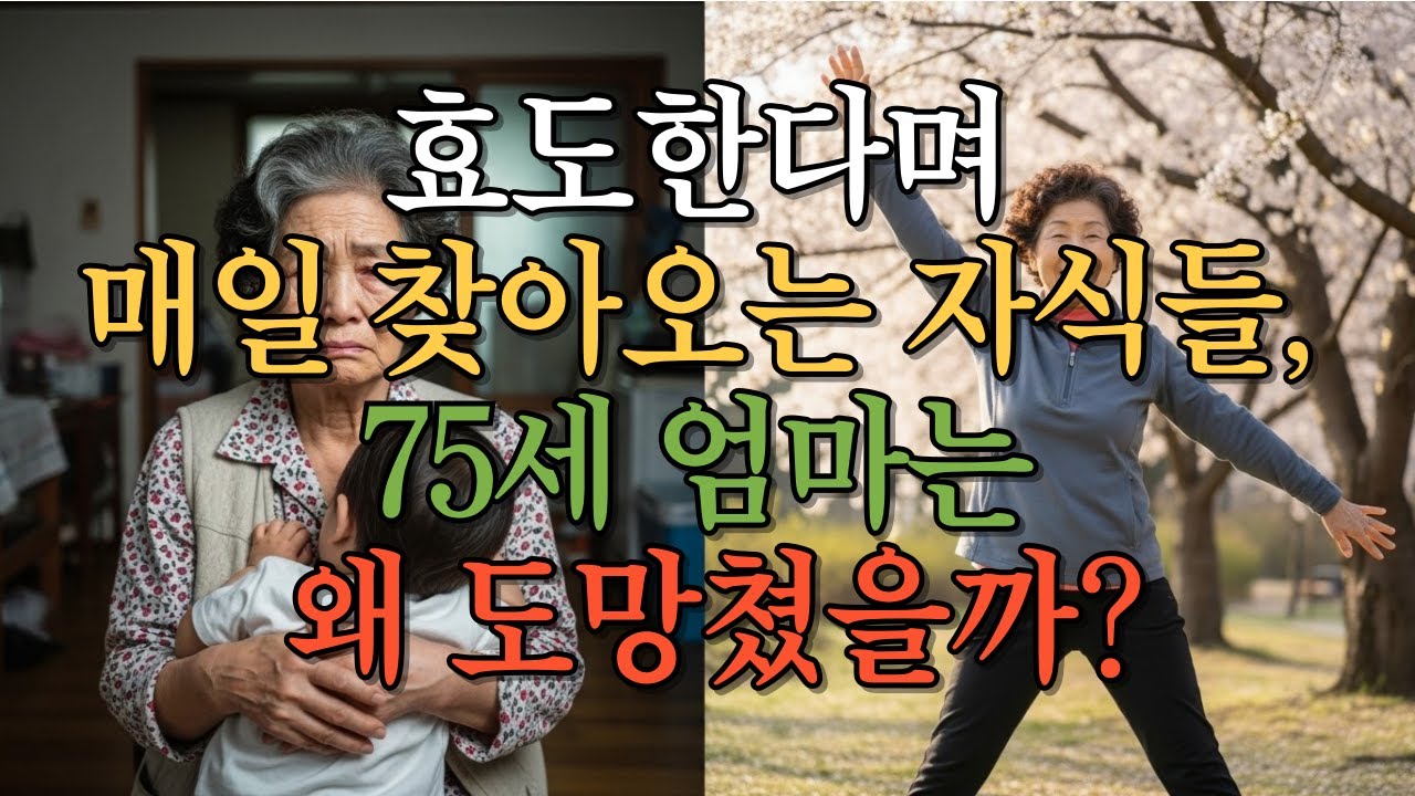 효도한다며 매일 찾아오는 자식, 75세 엄마는 왜 도망쳤을까? 오면 반갑고 가면 더 반가운 자식들 지혜롭게 교육시키고, 평화 찾은 어르신의 사연 #노후사연 #자식효도 #시니어사연