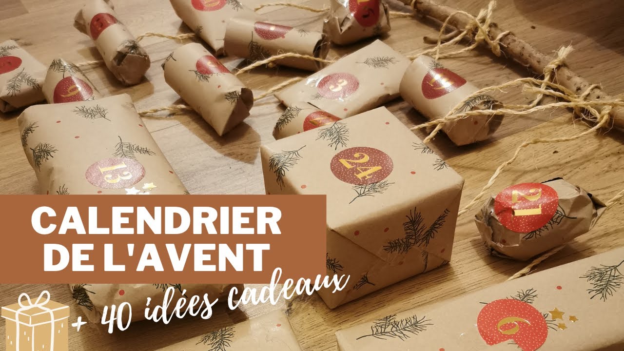 Tuto - Calendrier de l'avant personnalisé + 40 IDÉES DE CADEAUX