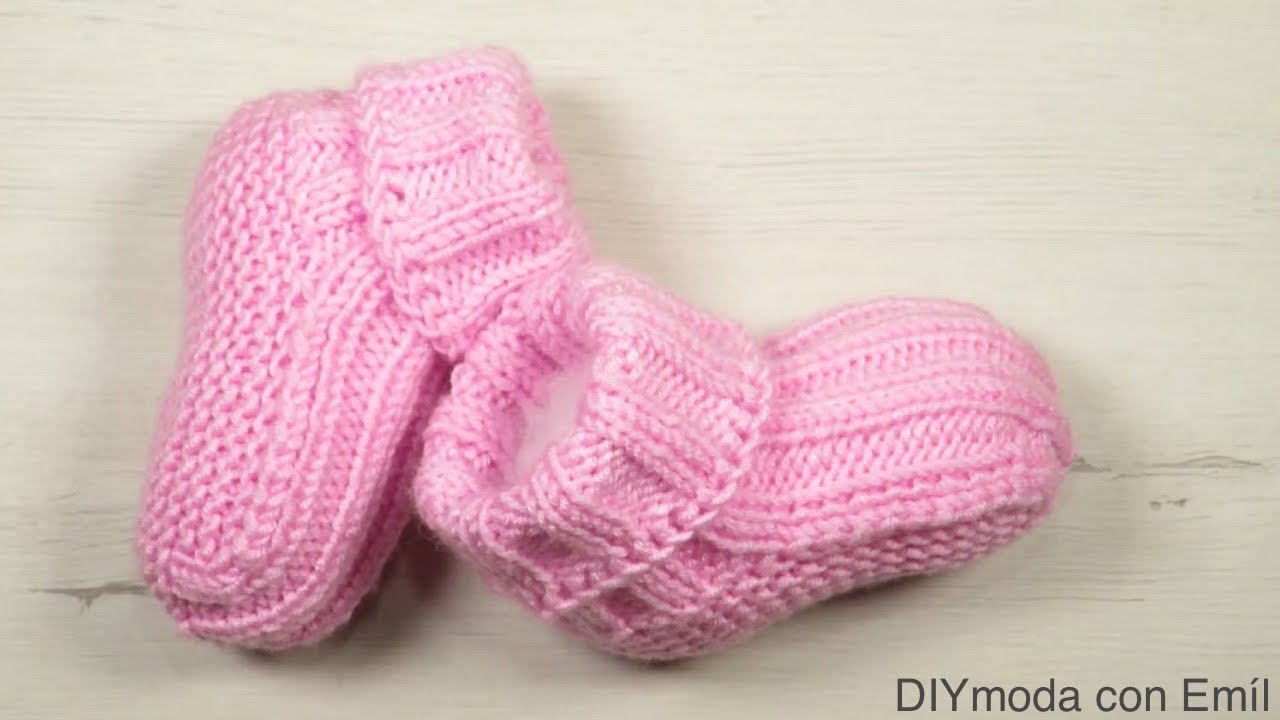 Como tejer zapatitos de bebé a dos agujas paso a paso